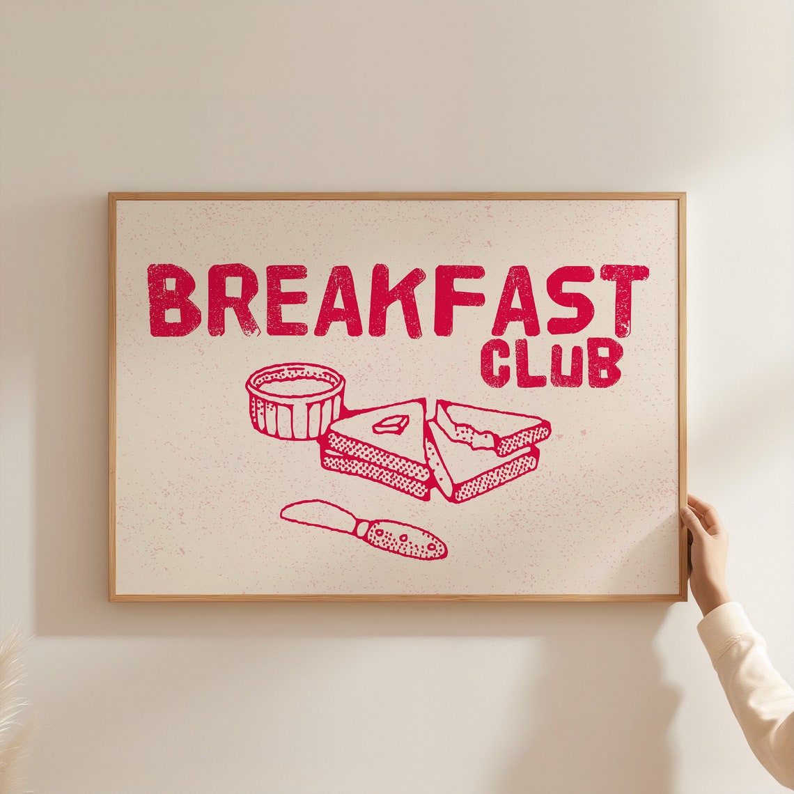 Breakfast Club Retro Red Toast Sandwich Kitchen Decor Poster - Image 4