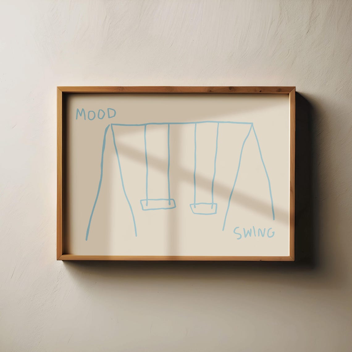 Mood Swing Playground Swing Set Funny Retro Bedroom Wall Poster - Image 3