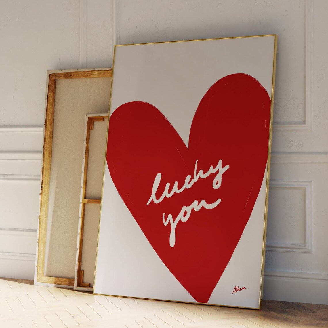 Lucky You Poster, Mid-Century Bar Cart Art Print