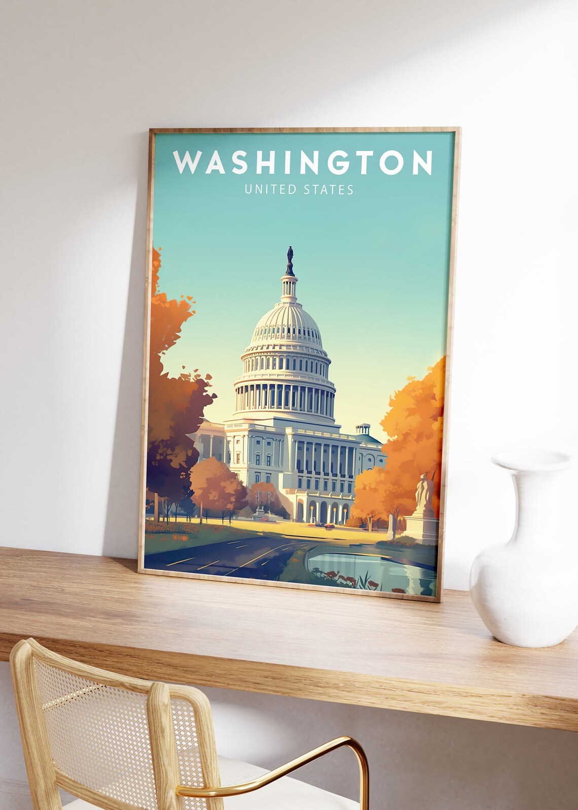 Washington DC Minimalist Travel Poster, USA - Image 3