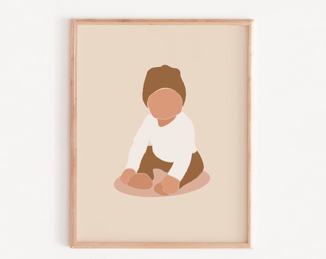 Baby Boy Nursery Print Gift Wall Art Decor Playroom Instant Room