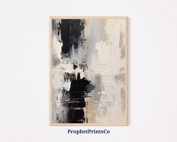 Black And White Abstract Print Modern Wall Art Black White Wall Art Scandinavian Home Dcor Wall Art