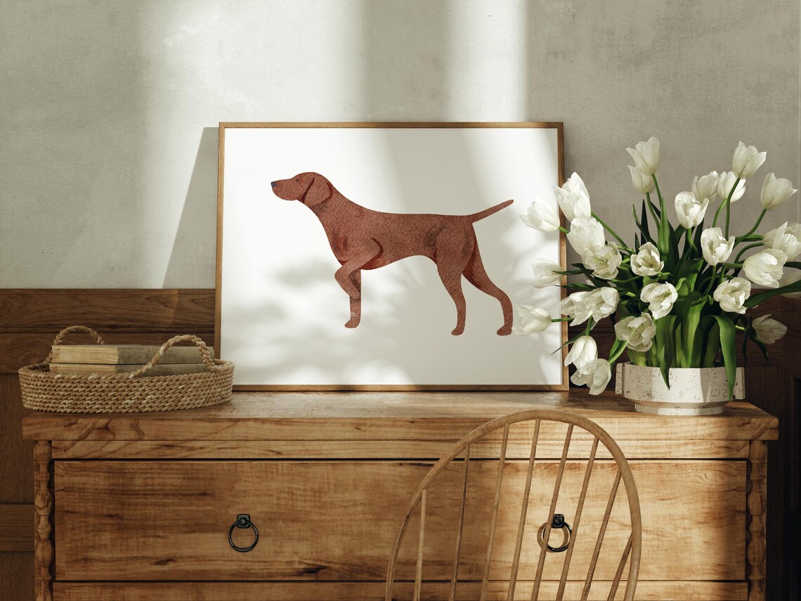 Watercolor German Shorthaired Pointer Art Print, Nursery Decor - Image 4
