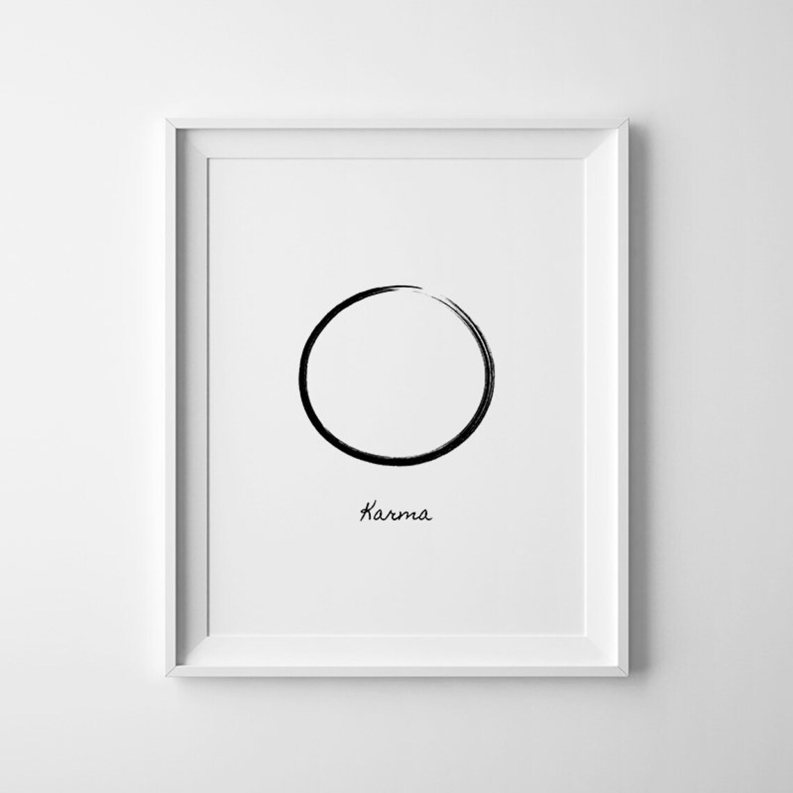 Karma Quote Wall Art, Scandinavian Yoga Print