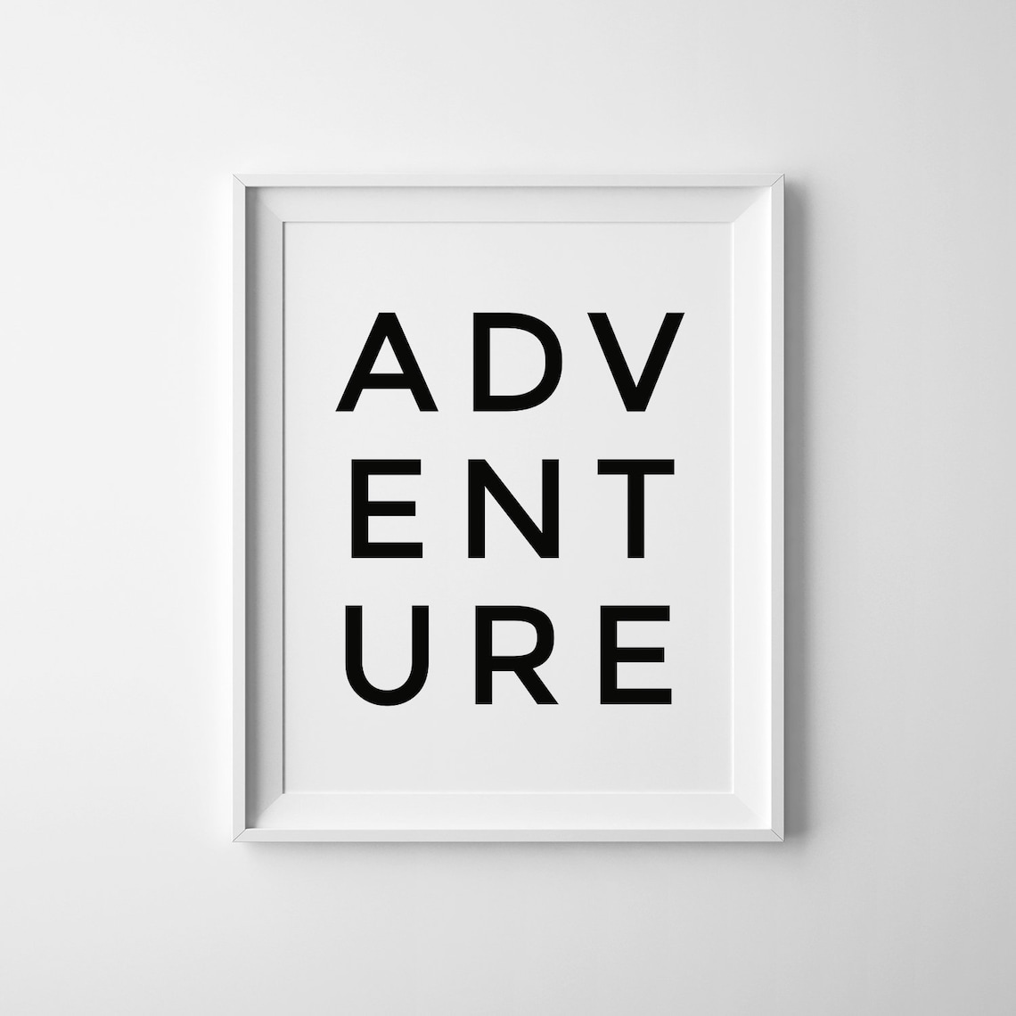 Adventure Typography Poster, Minimalist Scandinavian Print