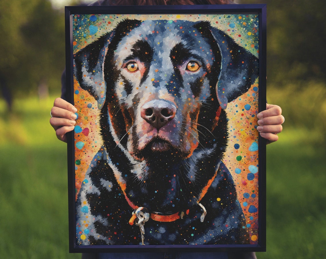 Black Retriever Print Dog Prints Modern Dog Painting Print Cute Dog Wall Art Colorful Dog Prints Retriever Dog Art Kids Room Decor