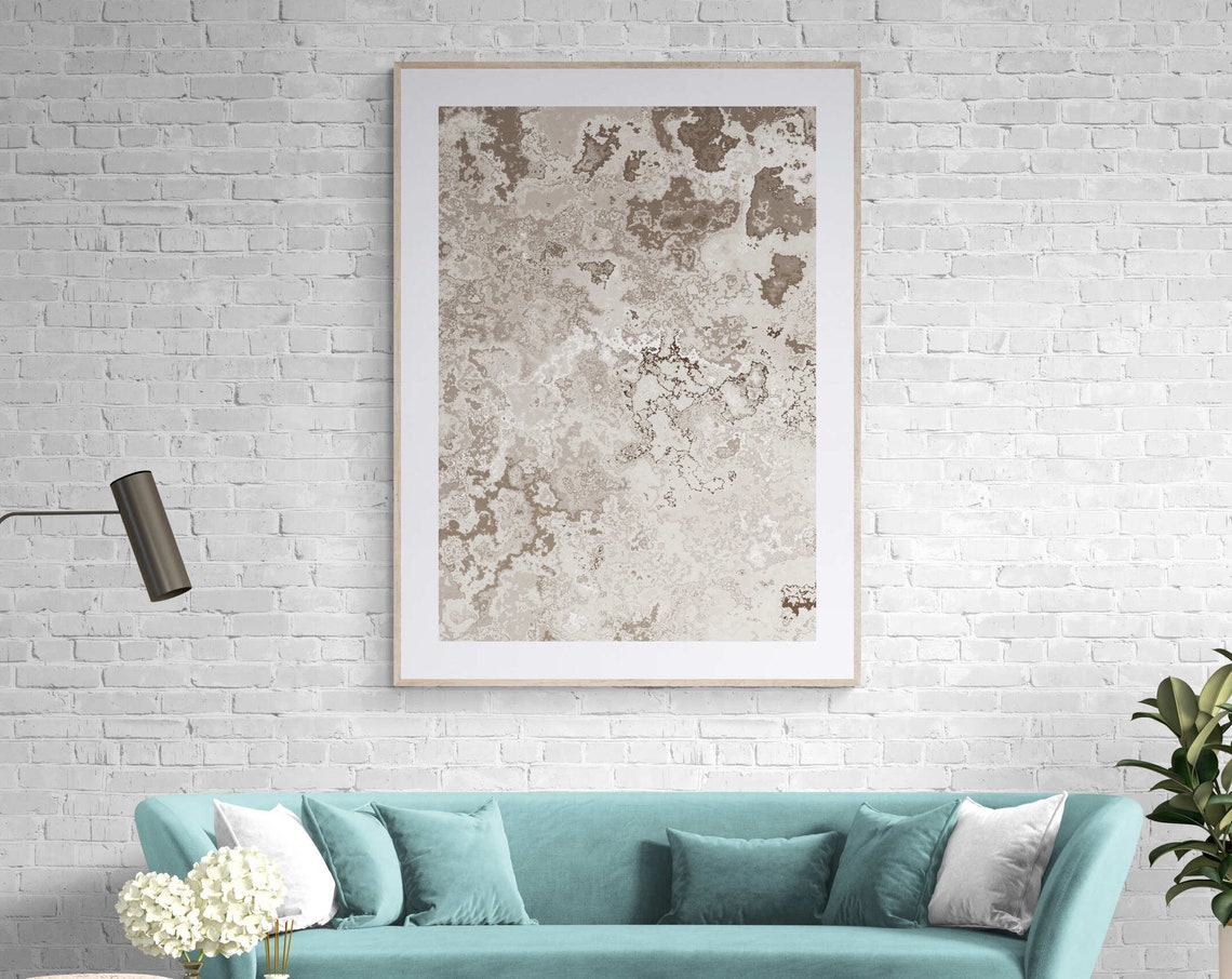 Beige Bronze Marble Abstract Texture Neutral Boho Art Poster - Image 8