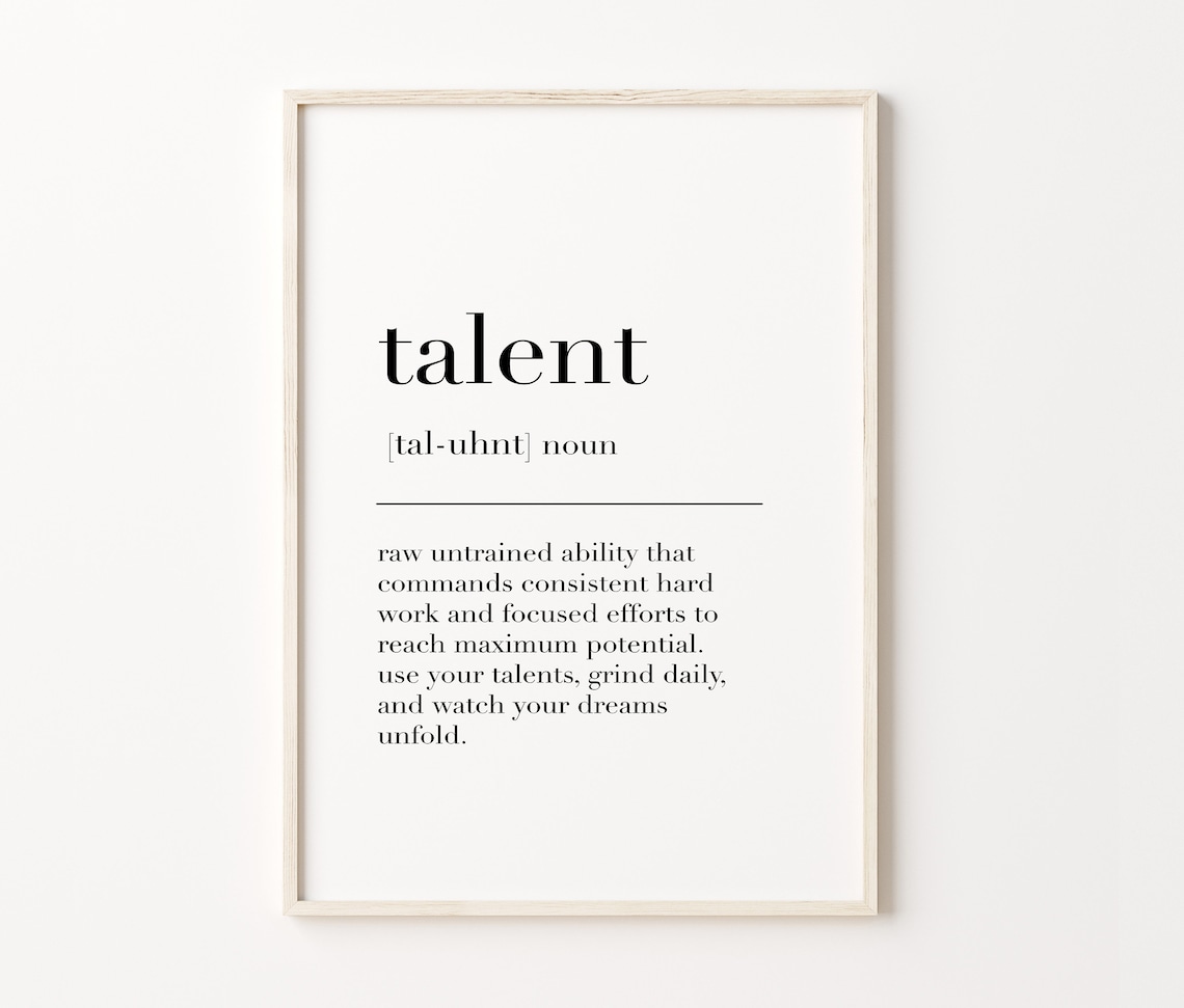 Talent Definition Motivational Quote Minimalist Wall Art Poster - Image 4