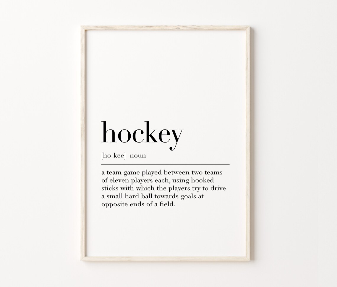 Hockey Hockey Poster Hockey Wall Decor Poster Definition Print Hockey Quote Hockey Player Gift Hockey Player Art - Image 3