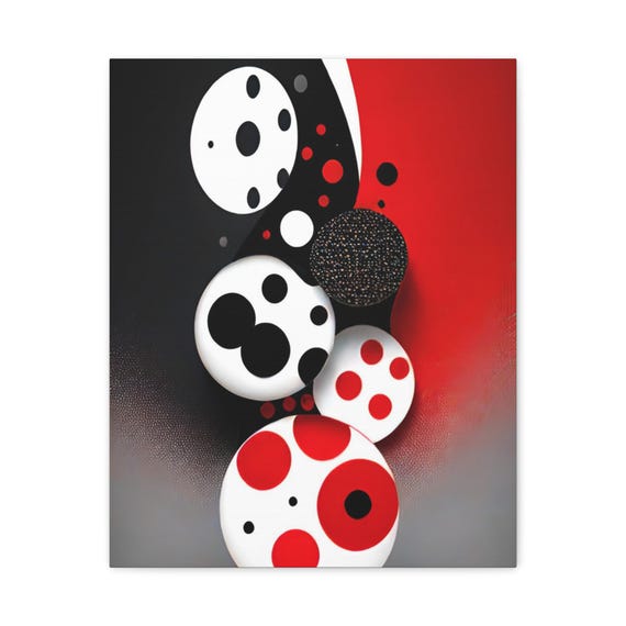 Abstract Circles Matte Canvas Wall Art Modern Home Decor