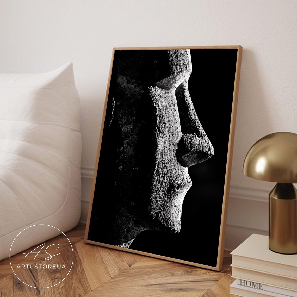 Moai Print, Stone Face Photography Art Print