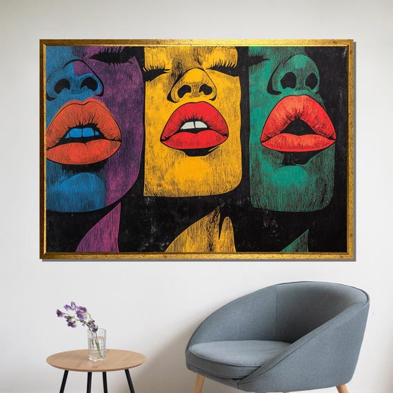 Bold Expressions In Color Pop Art Painting Gift Celebrating Diversity And Confidence