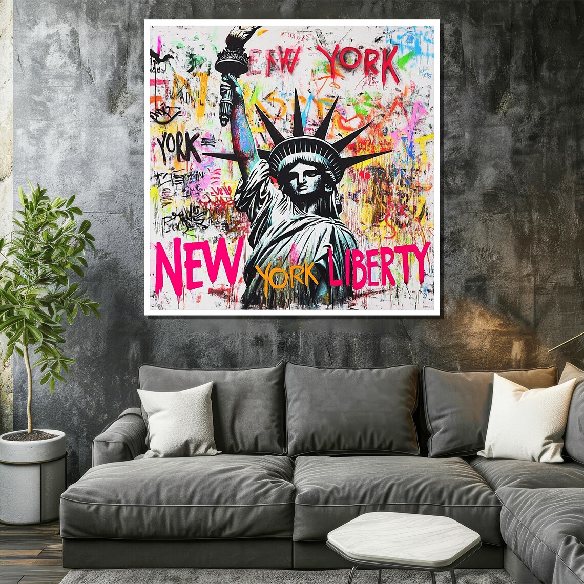 Statue Of Liberty Colorful Graffiti New York City Pop Art Poster - Image 2