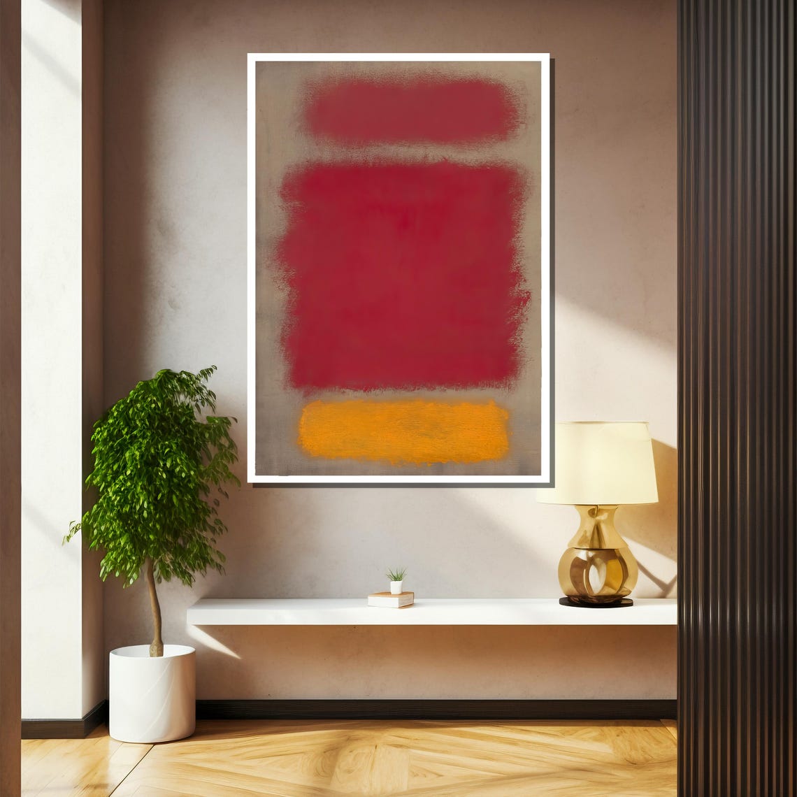Mark Rothkos Untitled Bold Red And Vibrant Yellow Abstract Painting A Timeless Gift For Art Collectors And Modern Interiors - Image 2