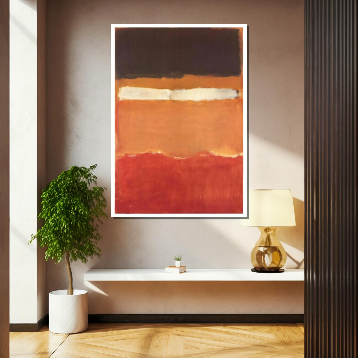 Mark Rothkos Earthy Orange And Brown Abstract Painting A Timeless Contemporary Art Gift For Modern Spaces - Image 2