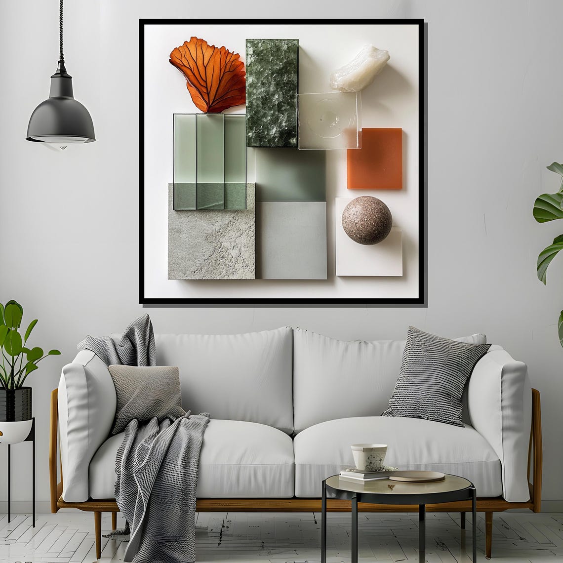 Minimalist Nature Wall Art Soft Green And Earthy Tones Modern Abstract Composition Elegant Neutral Gift For Designers - Image 4