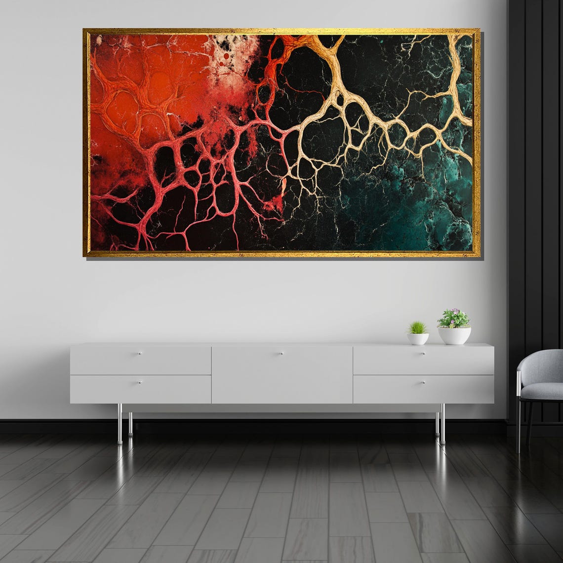 Abstract Artery Network Painting Bold Art Gift For Unique Modern Wall Decor - Image 5