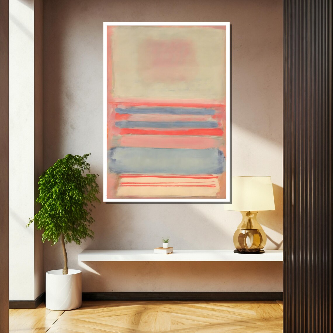 Rothko-Inspired Soft Hues Abstract Art Print, Minimalist - Image 2