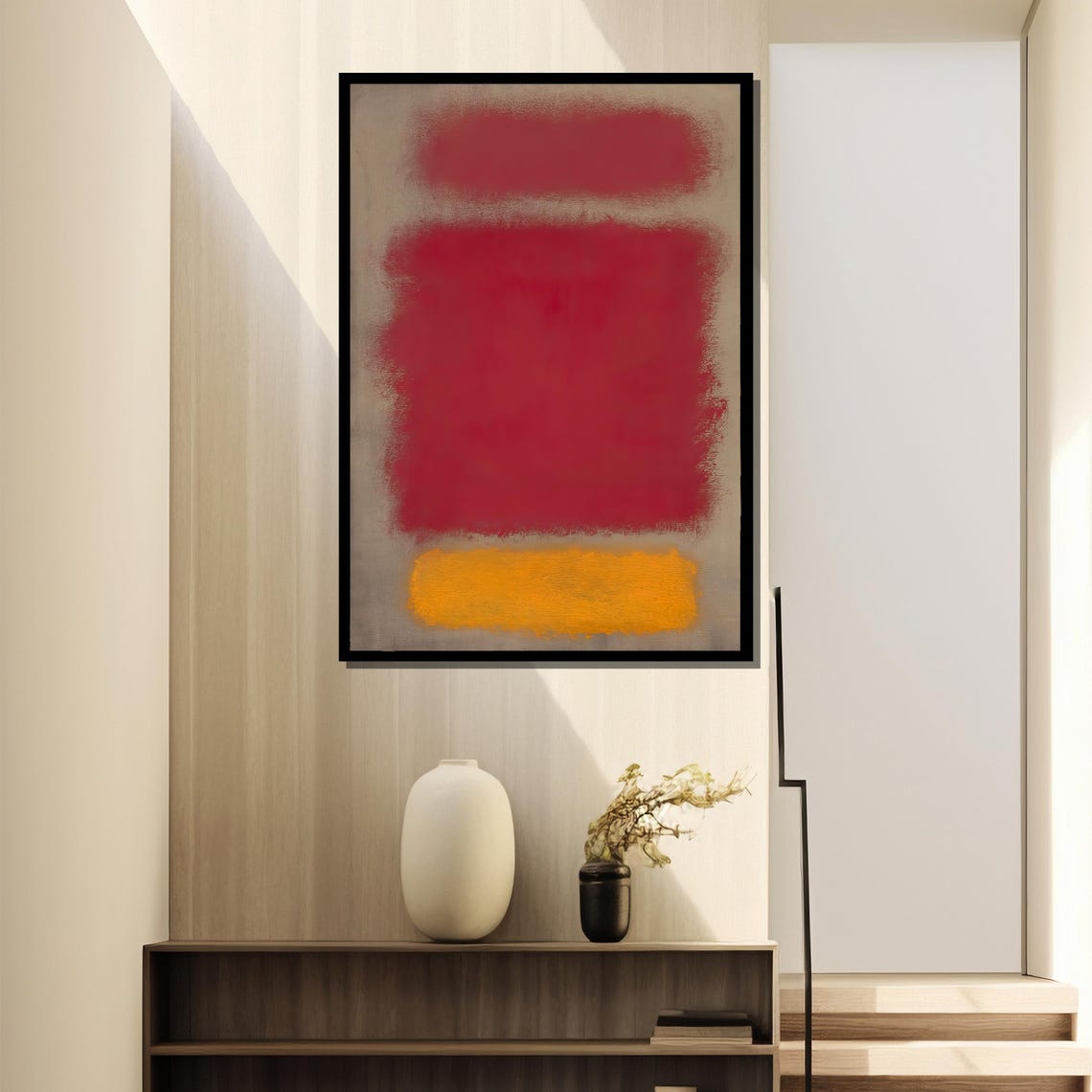 Mark Rothkos Untitled Bold Red And Vibrant Yellow Abstract Painting A Timeless Gift For Art Collectors And Modern Interiors - Image 4