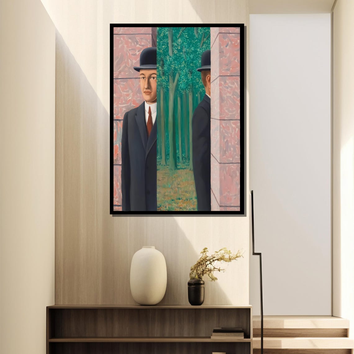 Rene Magritte In Search Of Pleasure Surreal Split Man Poster - Image 4