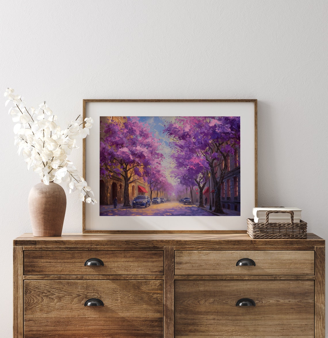 Blooming Jacaranda Trees On European Street Spring City Poster - Image 3