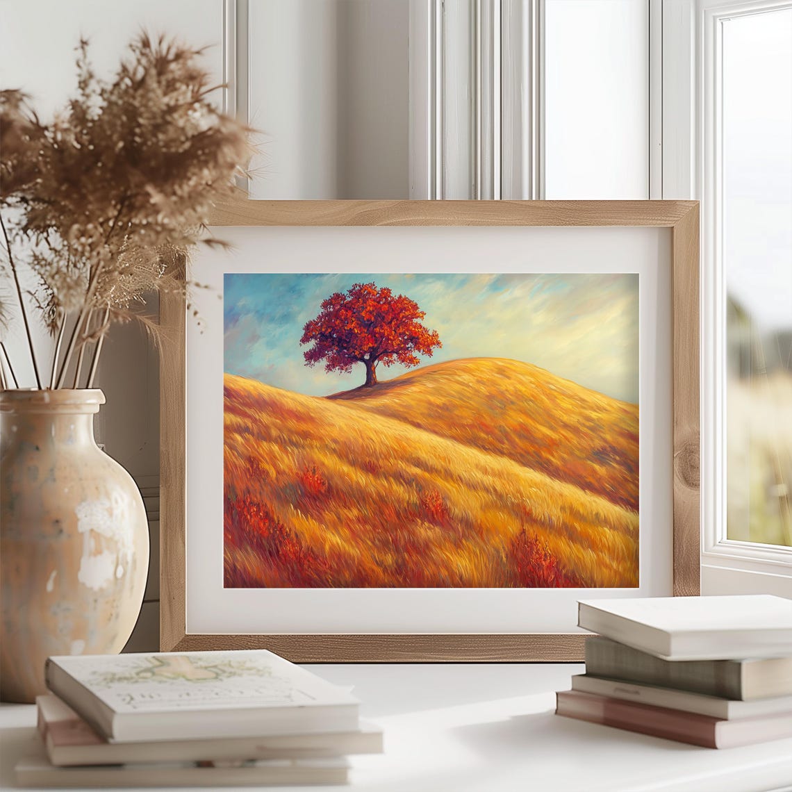 Pumpkin Patch With Red Barn Rustic Fall Farm Landscape Poster - Image 2