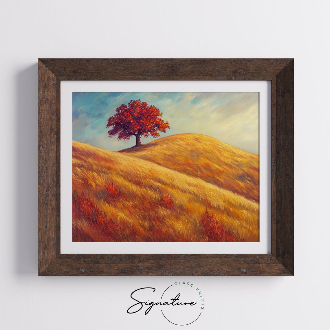 Pumpkin Patch With Red Barn Rustic Fall Farm Landscape Poster - Image 5