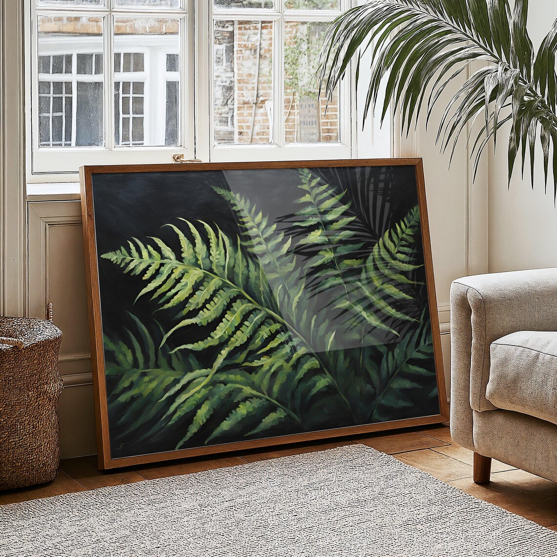 Moody Fern Botanical Art Print, Cottagecore Decor - Image 3