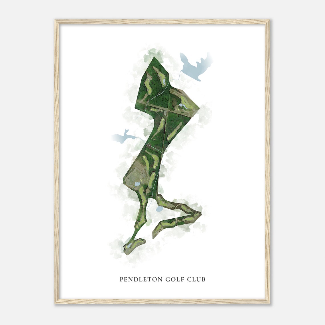 Pendleton Golf Club Virginia Classic Watercolor Map Golf Poster - Image 2
