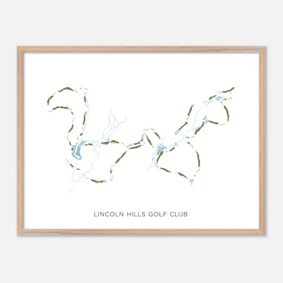 Lincoln Hills Golf Club In Lincoln California Modern Watercolor Map Golfer Gift Golf Wall Art Golf Poster Print Course Layout