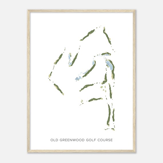 Old Greenwood Golf Course California Modern Watercolor Map Golfer Gift Golf Wall Art Golf Poster Print Course Layout