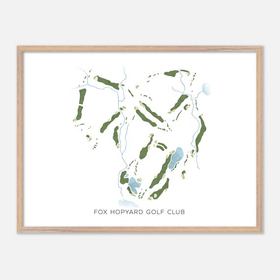 Fox Hopyard Golf Club In East Haddam Connecticut Modern Watercolor Map Golfer Gift Golf Wall Art Golf Poster Print Course Layout