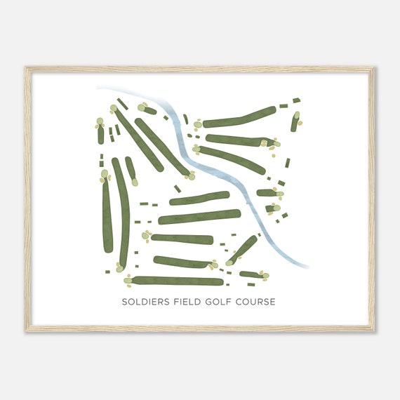 Soldiers Field Golf Course Minnesota Modern Watercolor Map Golfer Gift Golf Wall Art Golf Poster Print Course Layout