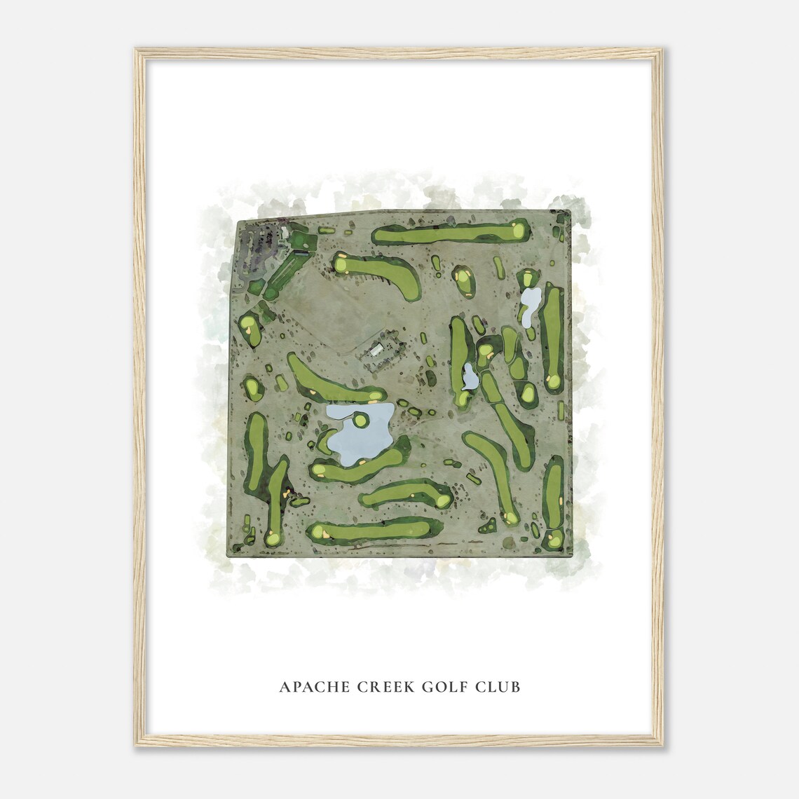 Apache Creek Golf Club Arizona Classic Watercolor Map Golfer Gift Golf Wall Art Golf Poster Print Course Layout - Image 2