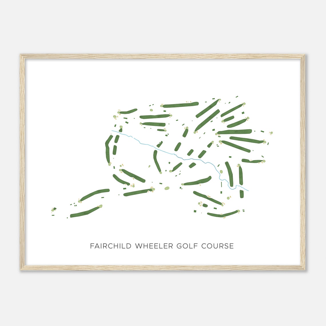 Fairchild Wheeler Golf Course Modern Minimalist Map Art Poster - Image 2
