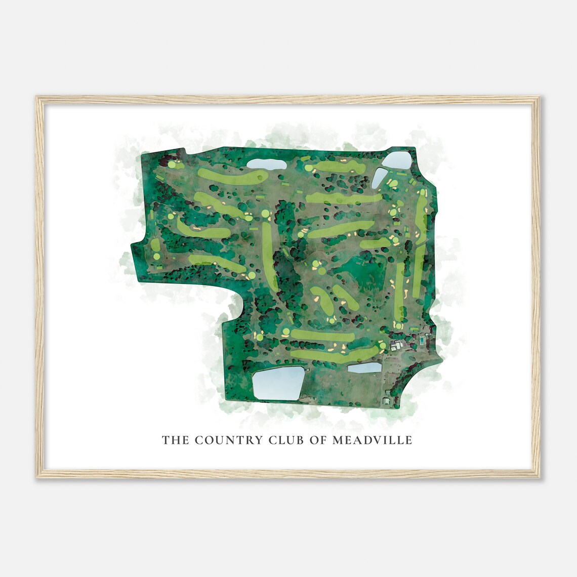 The Country Club Of Meadville Watercolor Map Poster - Image 2