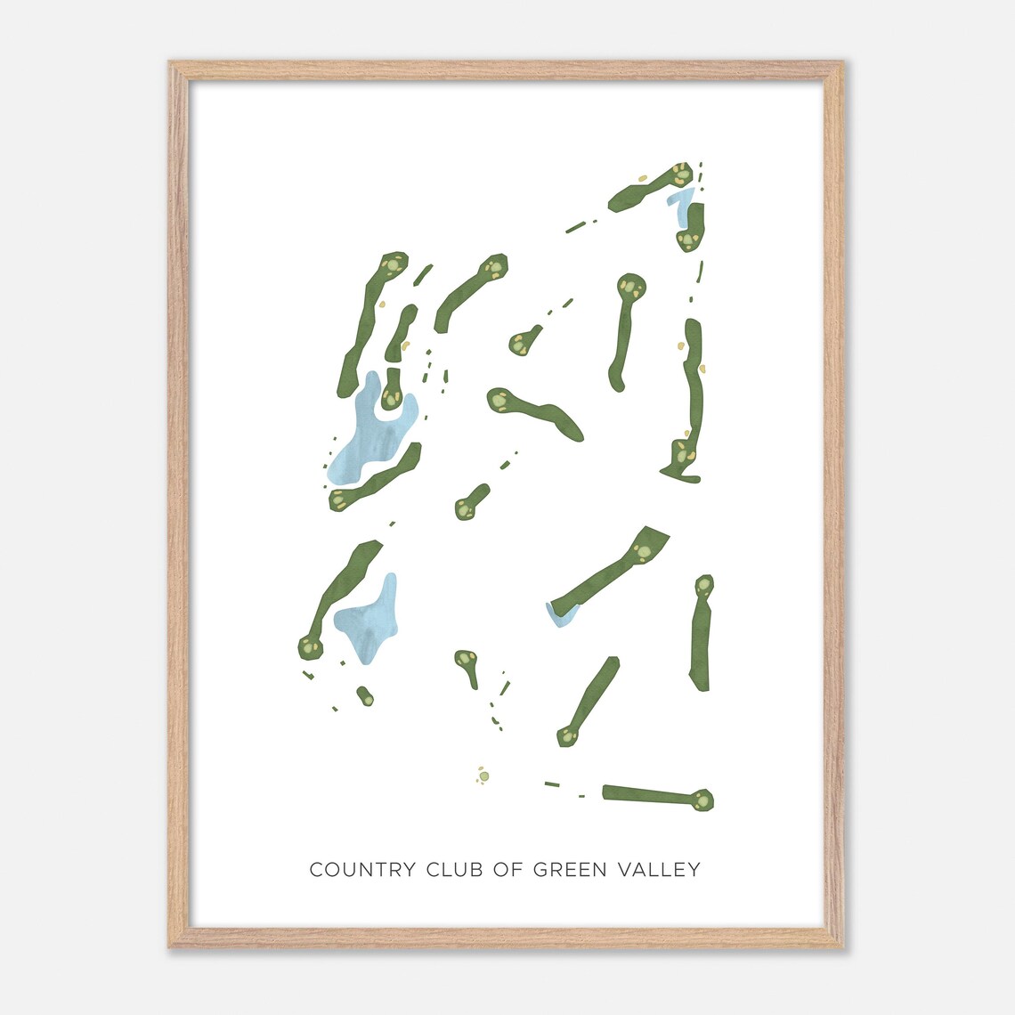 Country Club Of Green Valley Arizona Modern Watercolor Map Poster - Image 2