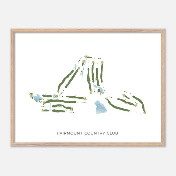 Fairmount Country Club In Chatham New Jersey Modern Watercolor Map Golfer Gift Golf Wall Art Golf Poster Print Course Layout