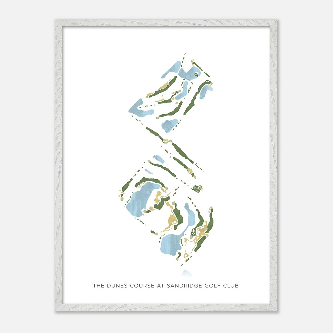 The Dunes Course at Sandridge Golf Club Vero Beach Florida Modern Map Poster - Image 2