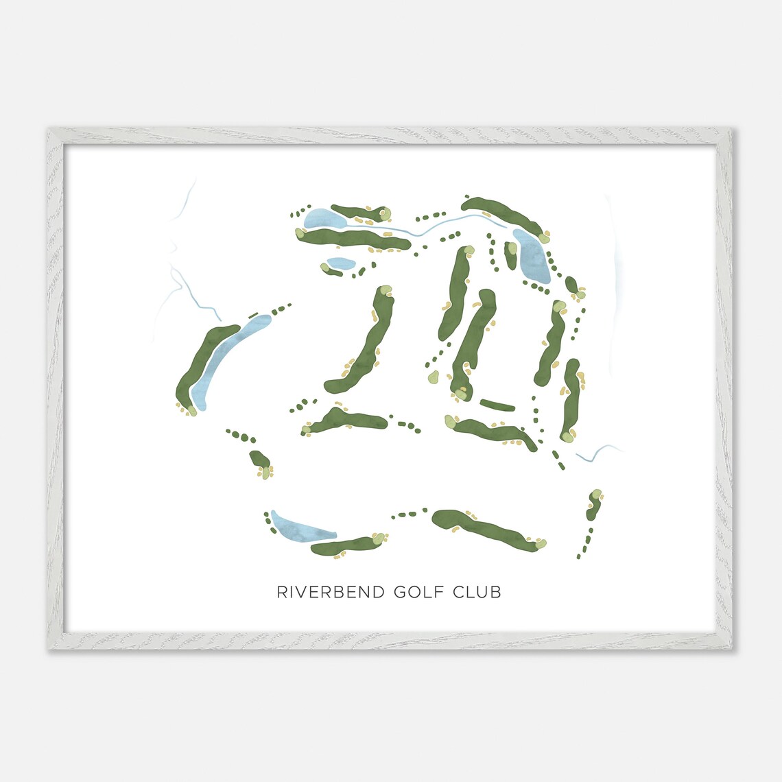 Riverbend Golf Club Canada Modern Minimalist Watercolor Poster - Image 3