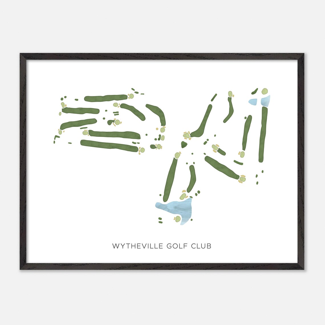 Wytheville Golf Club Virginia Modern Watercolor Map Golf Poster - Image 5