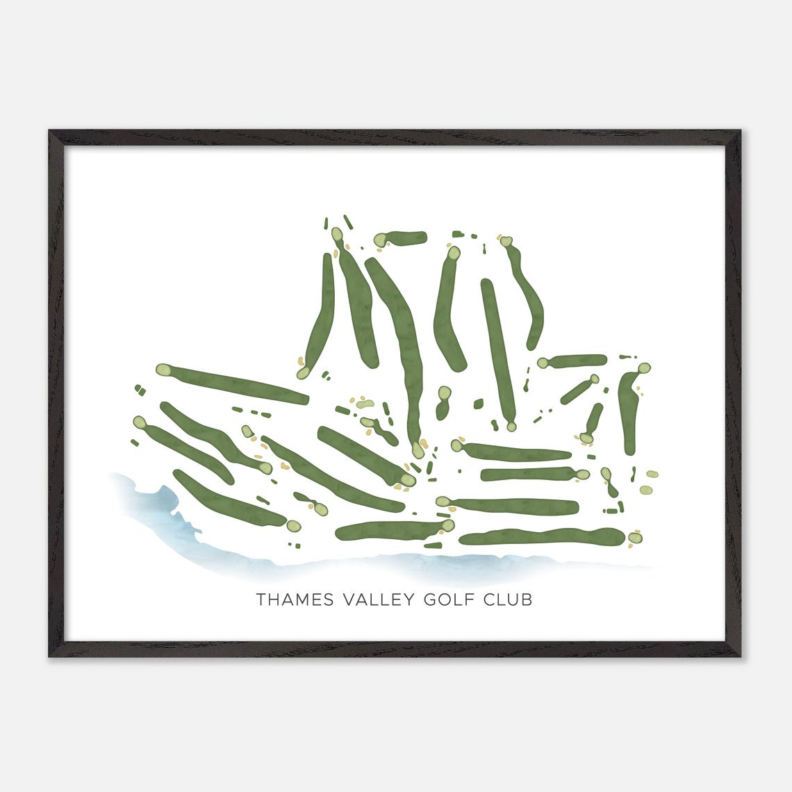 Thames Valley Golf Club London Canada Modern Watercolor Map Poster - Image 4