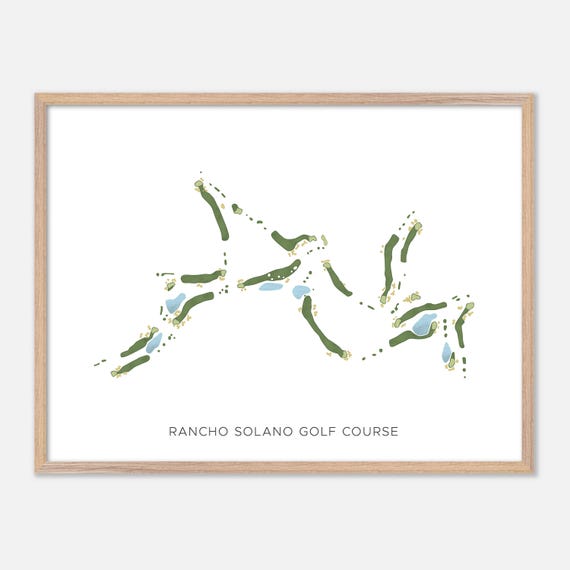 Rancho Solano Golf Course In Fairfield California Modern Watercolor Map Golfer Gift Golf Wall Art Golf Poster Print Course Layout