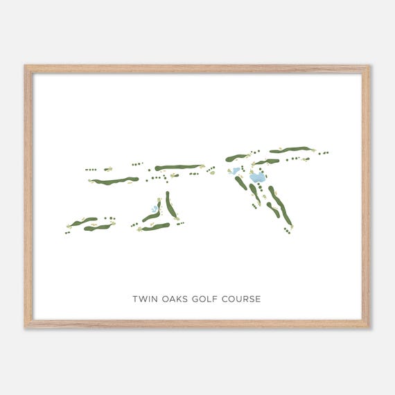 Twin Oaks Golf Course In San Marcos California Modern Watercolor Map Golfer Gift Golf Wall Art Golf Poster Print Course Layout