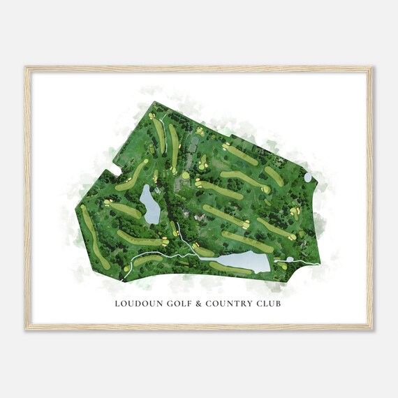 Loudoun Golf & Country Club Virginia Classic Watercolor Poster