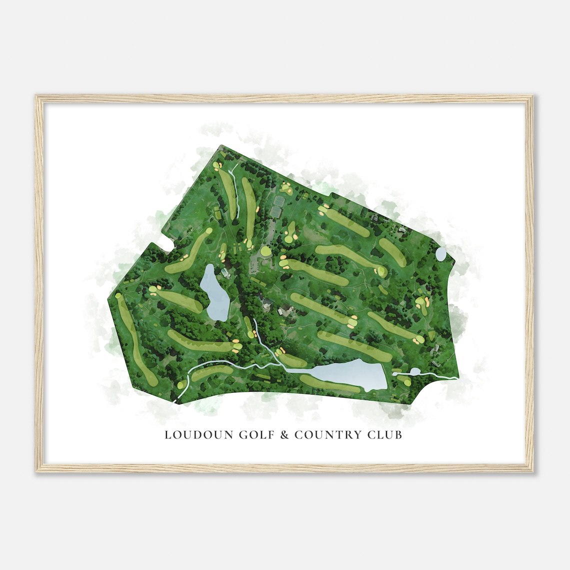 Loudoun Golf & Country Club Virginia Classic Watercolor Poster