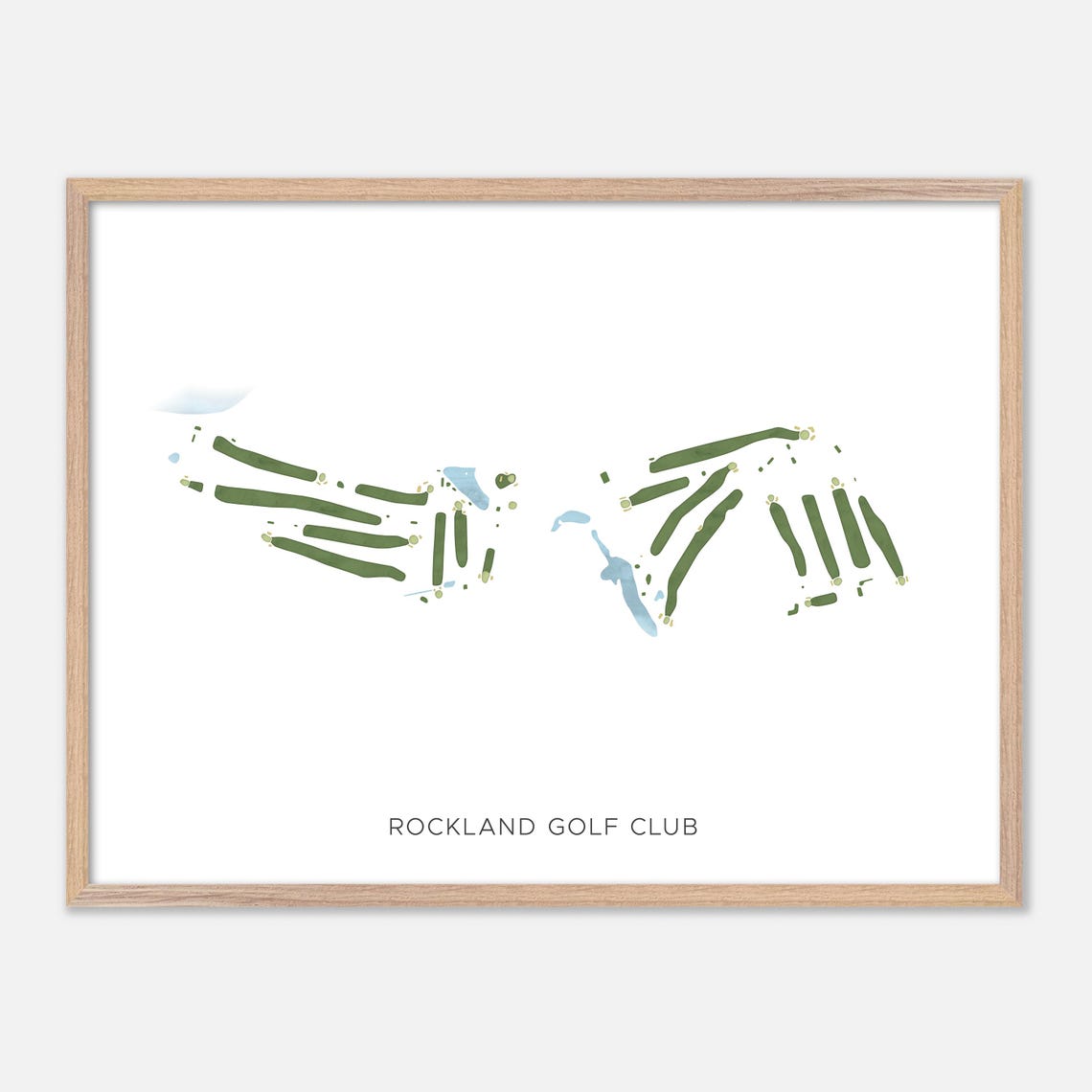Rockland Golf Club Modern Fairway Golf Course Layout Map Poster