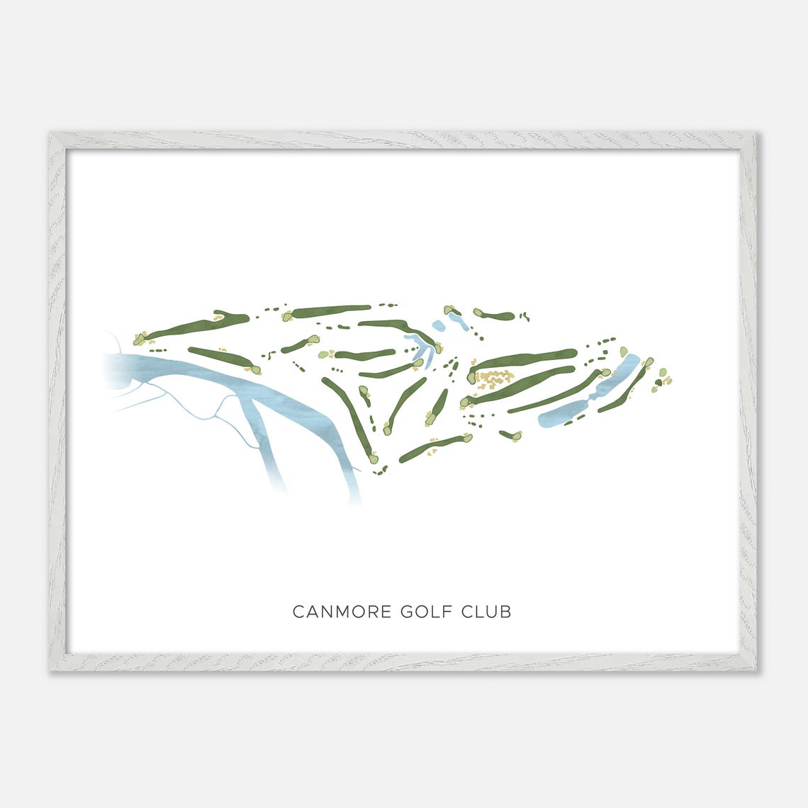Canmore Golf Club Canada Modern Scenic Watercolor Map Poster - Image 3