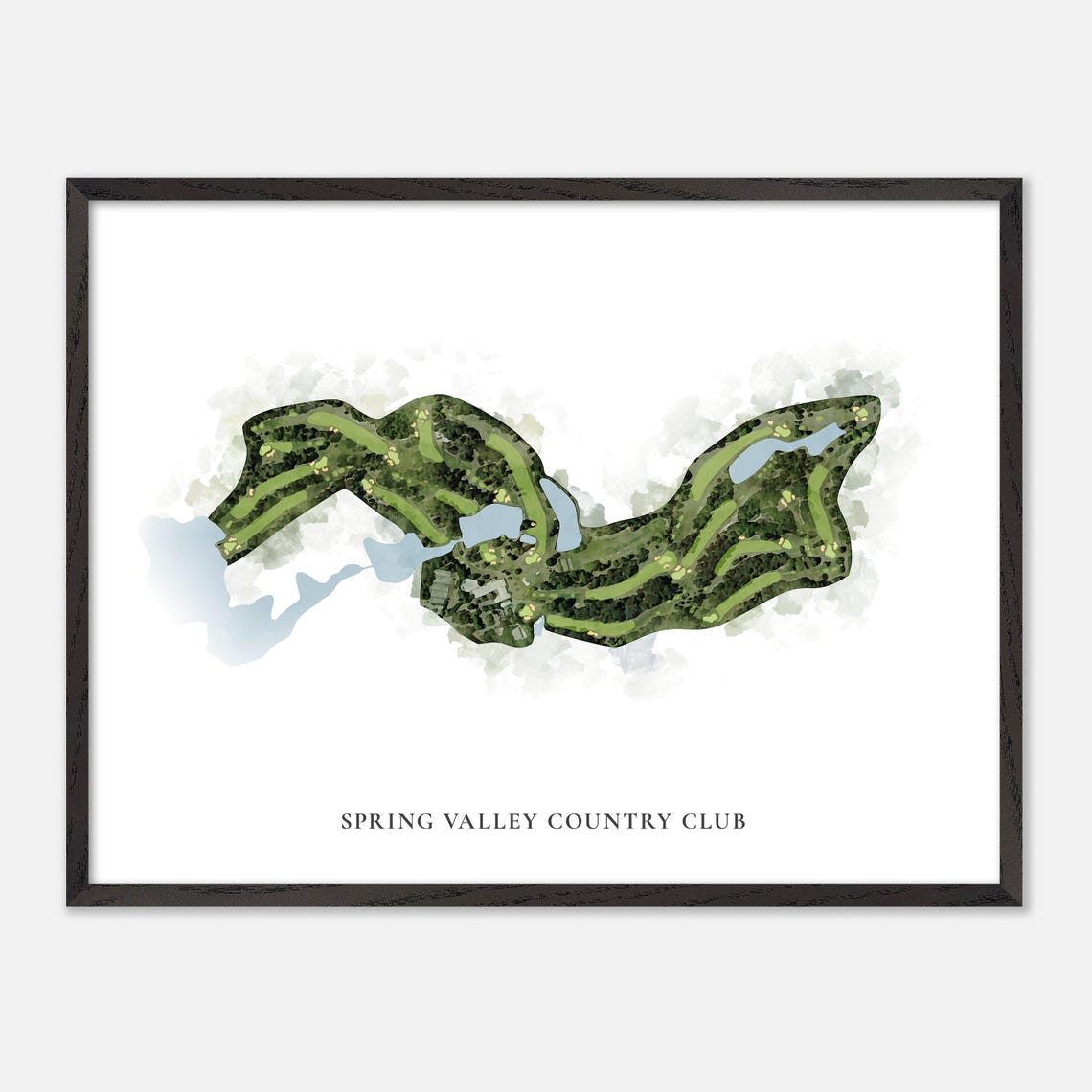 Spring Valley Country Club South Carolina Golf Course Map Poster - Image 5