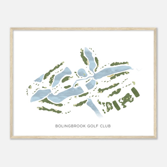 Bolingbrook Golf Club Illinois Modern Watercolor Map Golfer Gift Golf Wall Art Golf Poster Print Course Layout